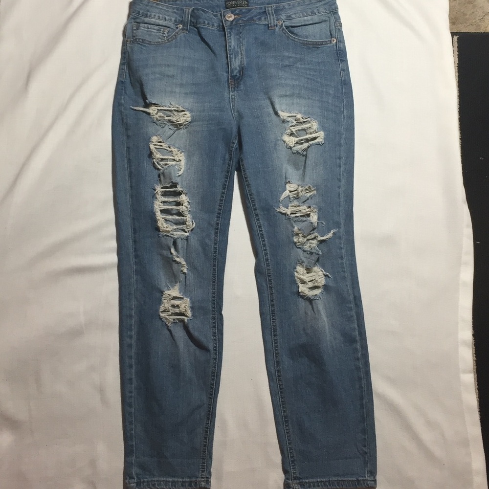 Forever 21 Distressed  Plus Jeans